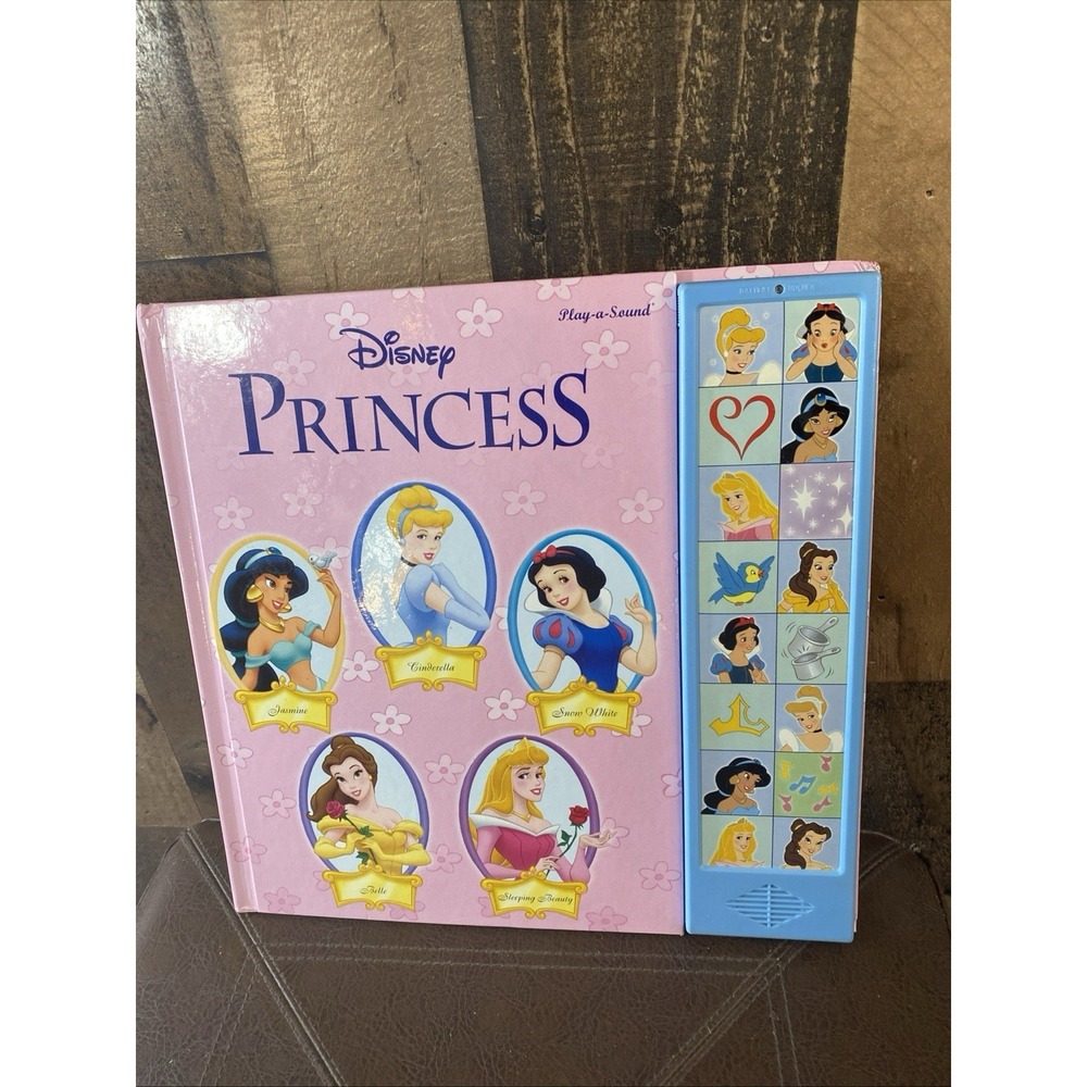 Vintage 2001 Disney Princess Play-a-Sound Interactive Book 16 Buttons WORKING‎